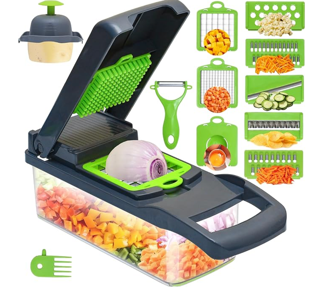 Ayat Vegetable Chopper – 16-in-1 Set with Container